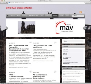 Homepage der DiAG MAV Dresden-Meißen